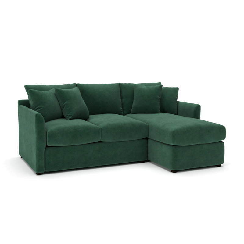 Cecelia Upholstered Sectional, Right Hand Facing, Bella Hunter Performance Velvet