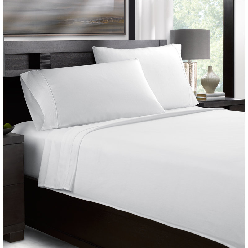 100% Cotton Sateen Luxurious 1200 Thread Count 4-Piece Sheet Set, Cal King, Steel