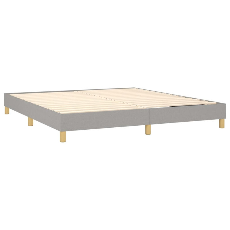 Structure de lit sommier gris clair , Gris clair, Grand
