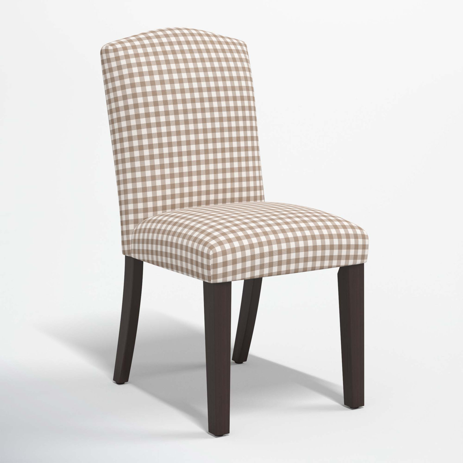 Estrela Side Chair, Classic Gingham Tan, Black