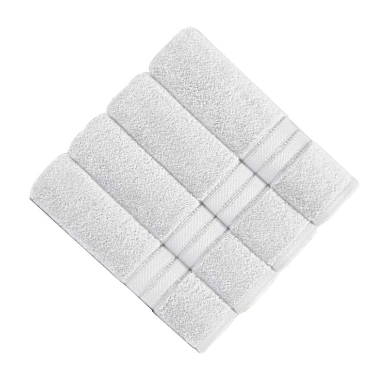 White Cotton SpunLoft Bath Towel Set, 4-Pack