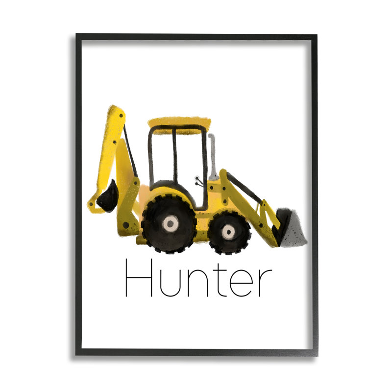 Art mural personnalisé Boy's Minimal Construction cmw-088, H 14 po x l 11 po, Giclée encadrée noir minuit, Oui