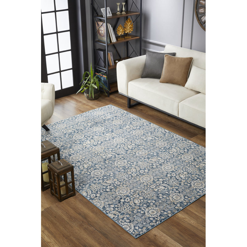 Tapis bleu Bradford, Rectangle 3 pi 6 po x 5 pi 9 po