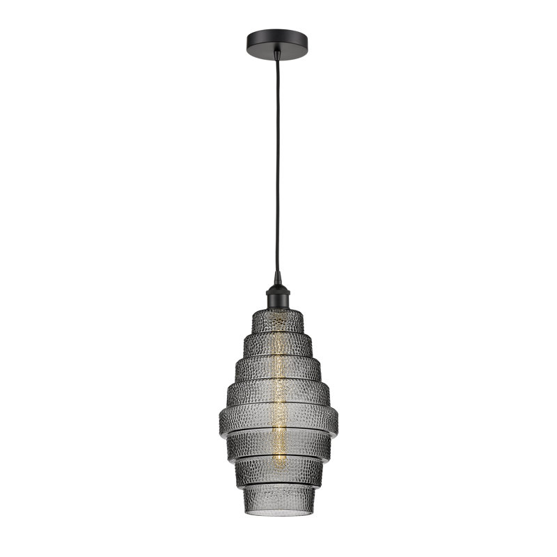 1 - Light Geometric Pendant, Matte Black