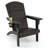 Set of 4 Adirondack Chair w/ Rattan Padded Seat & Back Wide Hidden Cupholder Patio-468918238