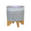 Modern Textured Ceramic Planter with Stand Indoor Outdoor-1599555454-1599555447