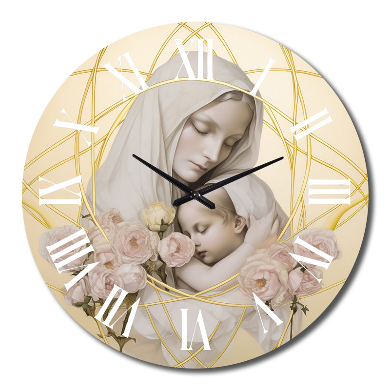 Horloge murale Sainte Marie et bébé Jésus, Grand