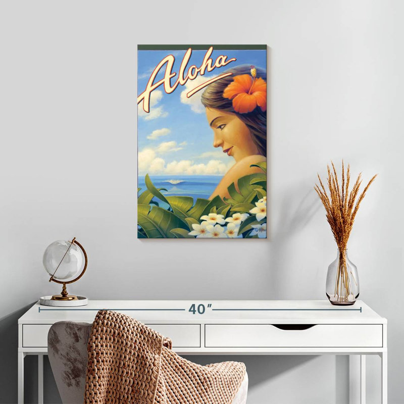 Aime Aloha Hawaii Girl, 24" H x 16" W