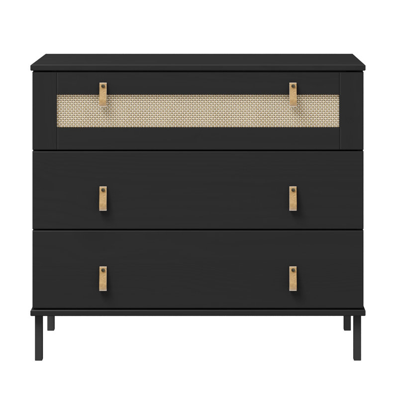 Burslem 90cm Solid Wood Sideboard, Black