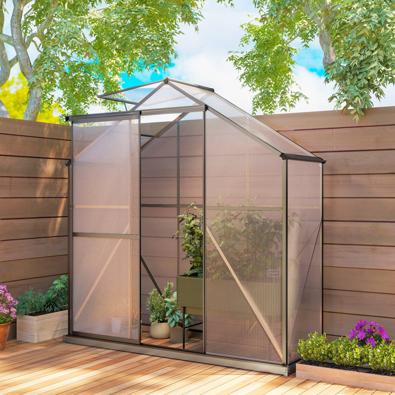 Serre en aluminium 6 po x 2,5 po