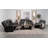 Mencos Upholstered Track Arm Motion Sofa Grey