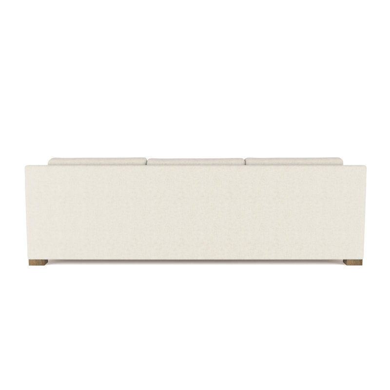 Mercer Track-Arm Sofa, 33.5" H x 108" W x 44" D, Box Weave Linen Alabaster, Weathered