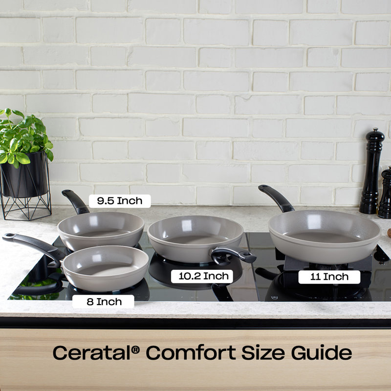 Fissler Ceratal Comfort Ceramic Non Stick Frying Pan, 2 Piece Set, Made without PFAS