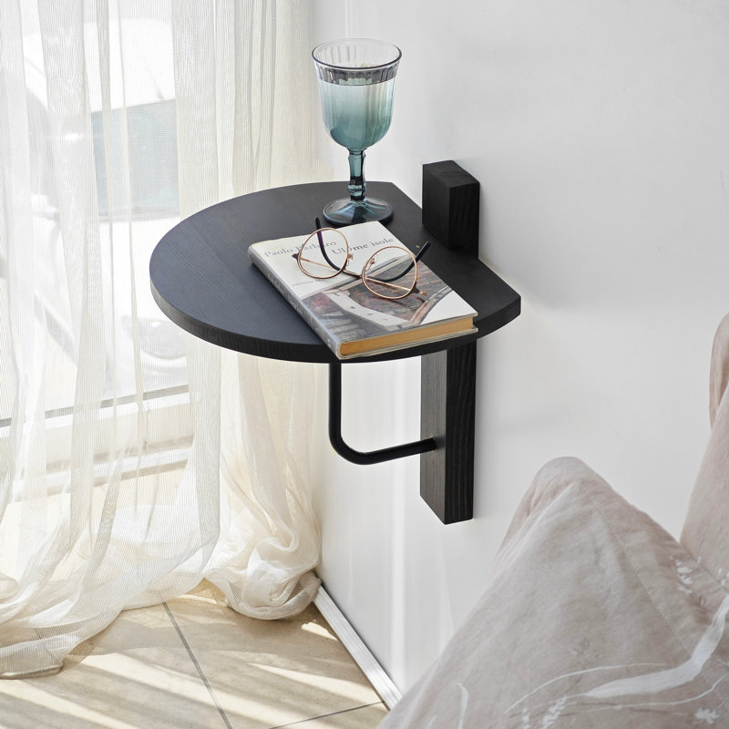 Locelso Wood Floating Shelf, Black