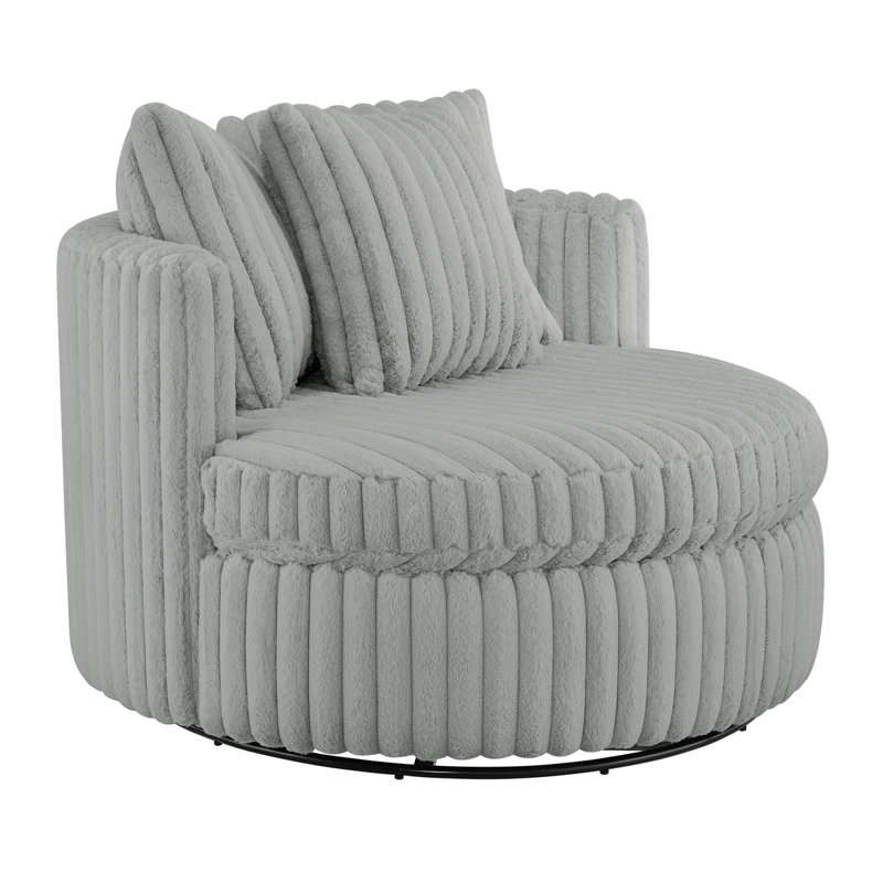 Fauteuil demi-tonneau surdimensionné Mindy