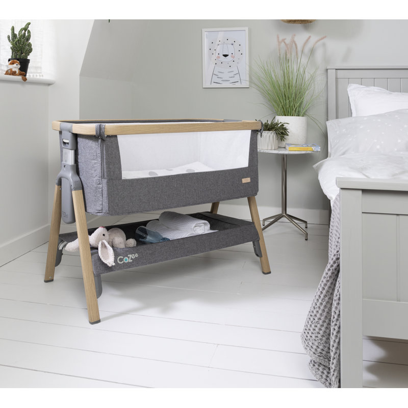Tutti Bambini CoZee Bedside Crib, Charcoal