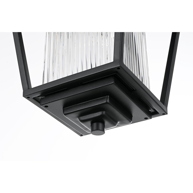 Musson Outdoor Pendant in Black, 14.5" H x 10" W x 10" D