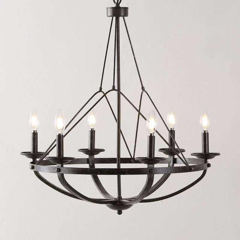 Lustre traditionnel à intensité variable 6 lumières Yavette