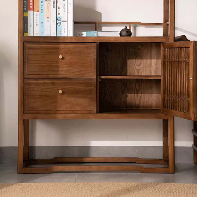 Chinese antique style solid wood bookshelf