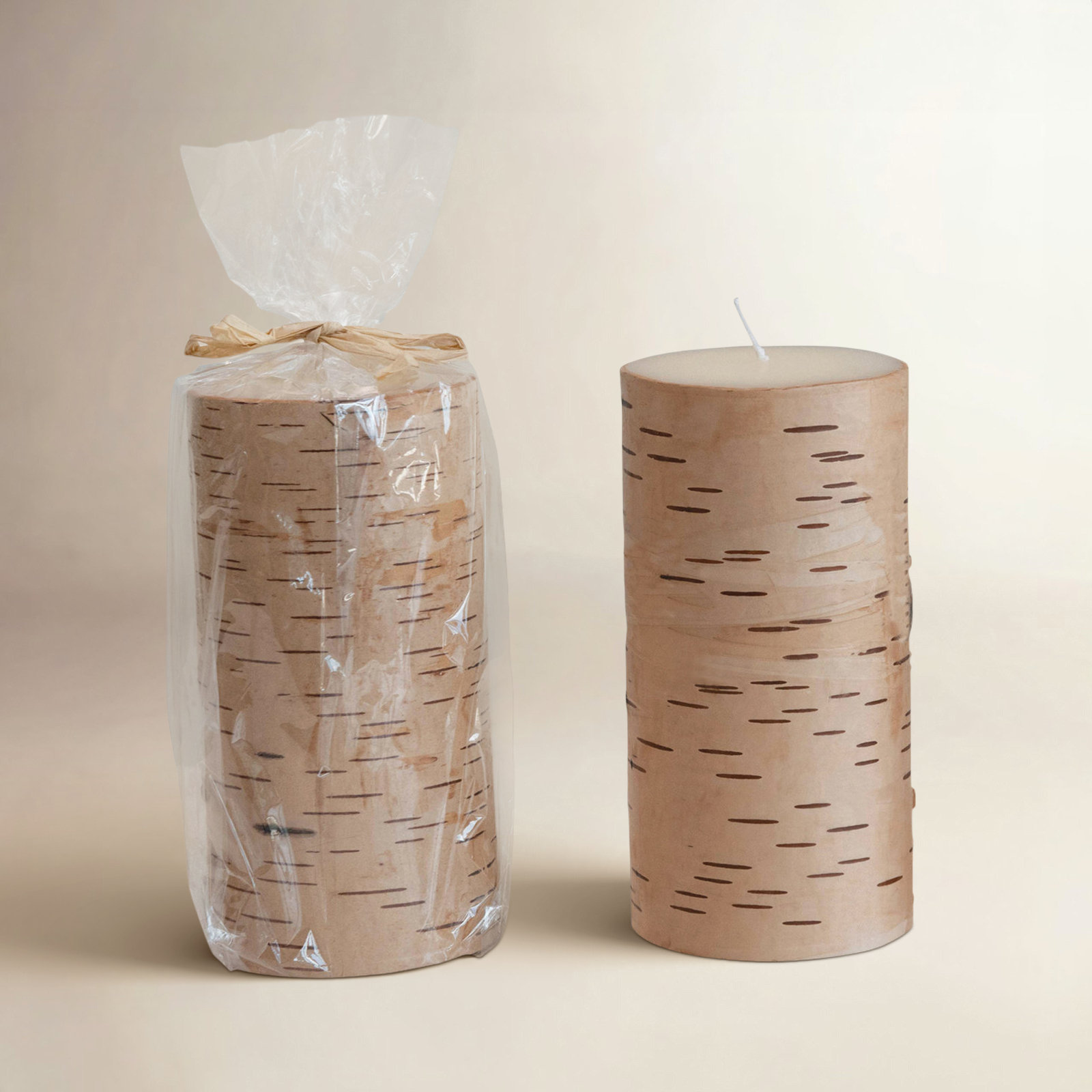 Unscented Pillar Candle, 6" H x 3" W x 3" D