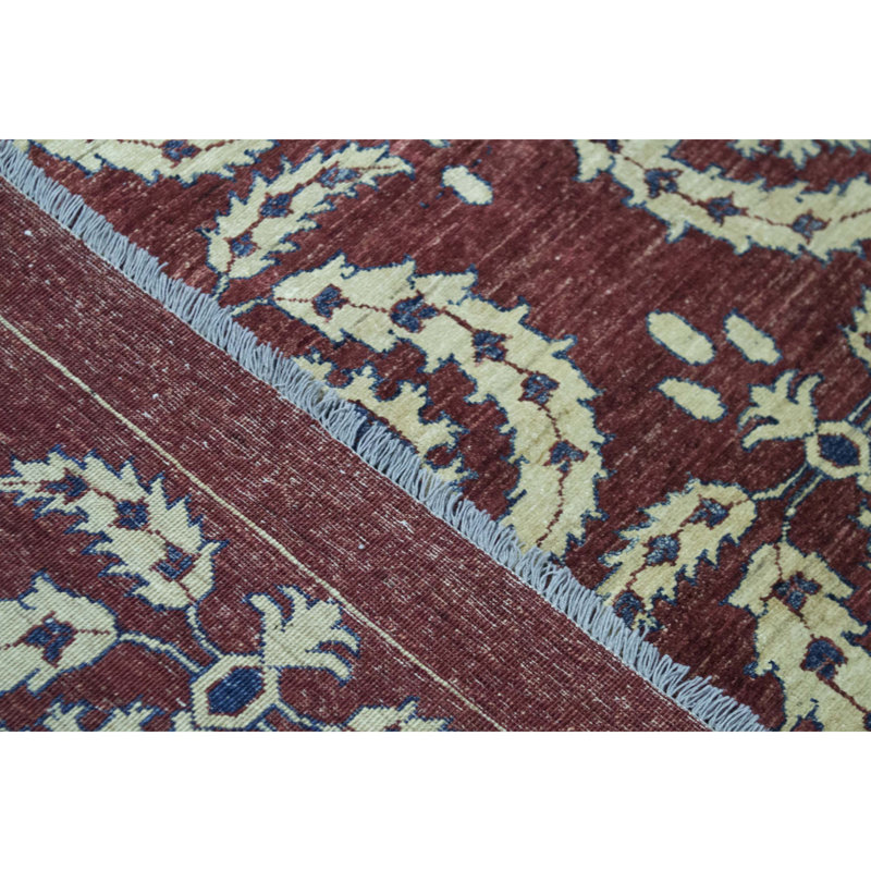 Tapis rouge noué à la main de haute qualité