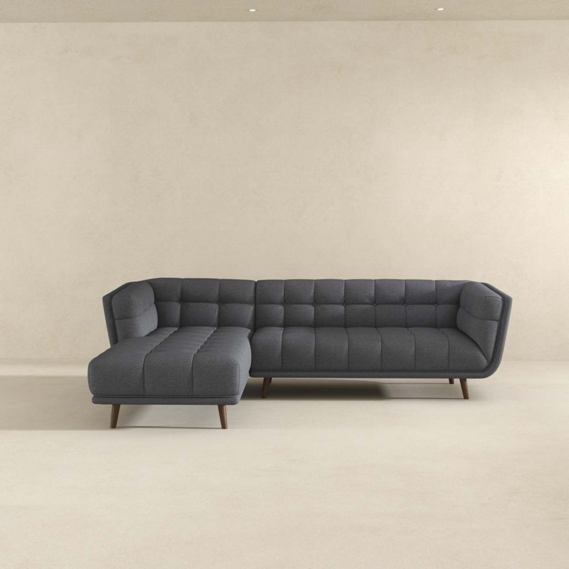 Canapé modulaire Addison, Lin gris, Orienté à gauche (vu de face)