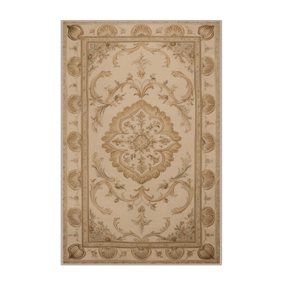 Machine Washable French Brown Area Rug