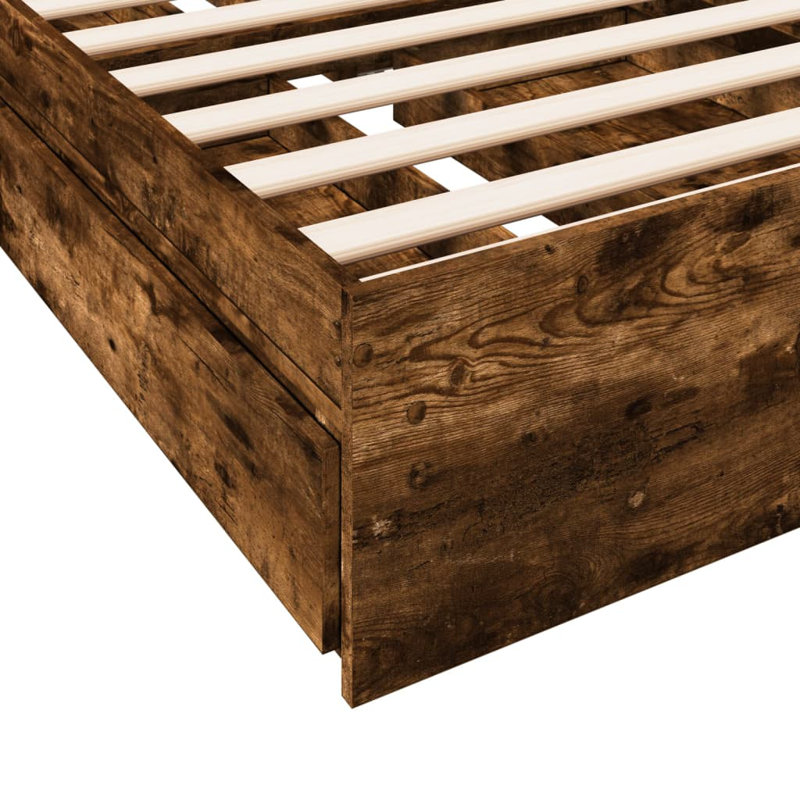 Greger Bed, 90 x 200cm, Smoked Oak