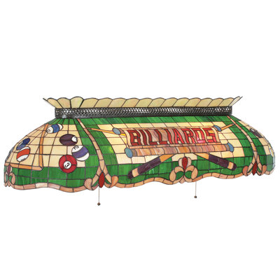 Cosme 50"  Tiffany Billiard Pool Table Light By RAM Game Room