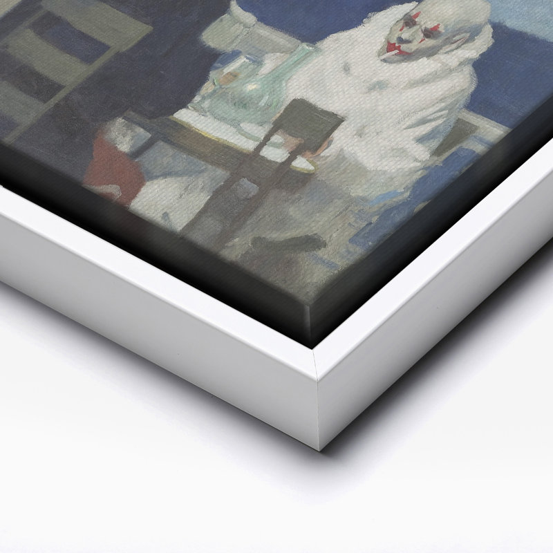 Edward Hopper - Soir bleu, Canvas, 18"H x 24"W, White Framed