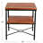 Saratoga Rustic Solid Wood and Metal End Table with Storage Shelf-66138076