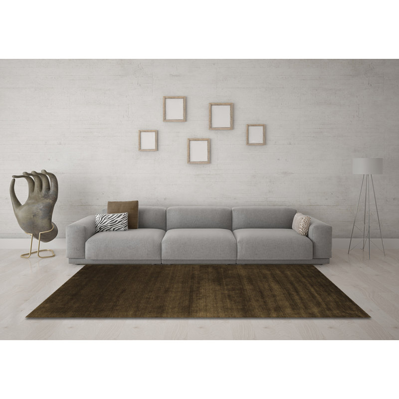 Tapis brun Contemporary 106, Rond 8 pi