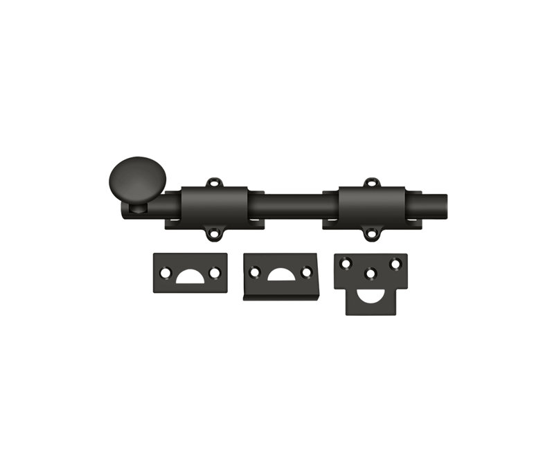 Brass Latch/Catch/Bolt, 1.25" H x 6" W x 1" D, Oil-Rubbed Bronze