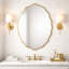 Miroir mural en métal 31 po H-842501135