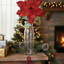 41,5 po. Poinsettia scintillant avec feuilles rouge-914153600-914153607