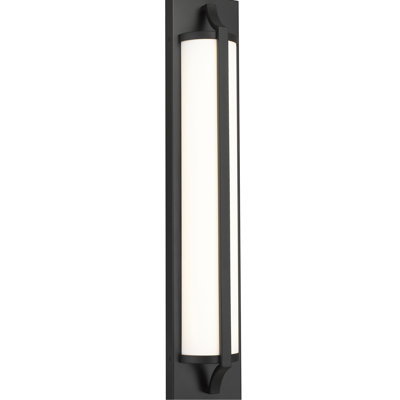 Black 24 - Inches Integrated Led Bathroom Vanity Bar, Energy Efficient And Bright Led, 350 Lumens 20W, 3 Color Temperature Selection, Dimmable Feature, Silk Screen Glass Diffuser, Effortless Setup,