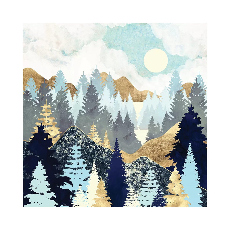 Forêt - impression, Toile tendue, H 37 po x l 37 po x P 1,5 po