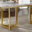 Modern Rectangular Faux Marble Dining Table With Dining Chairs Dining Room Sets For 6 (71" Table+6 Chairs)