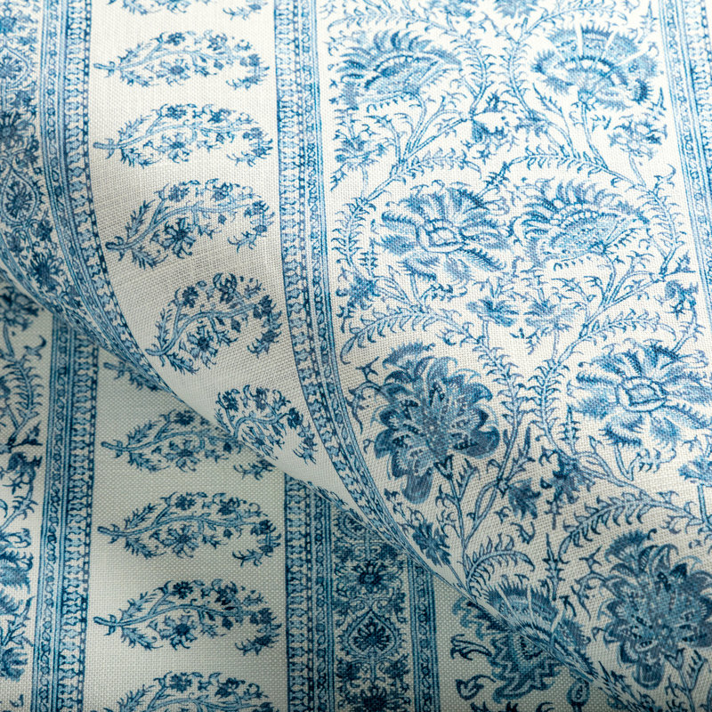 Indiennes Stripe Fabric, Delft