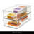 iDesign Plastic Wide Fridge Bin Tray with Front Handle - Clear