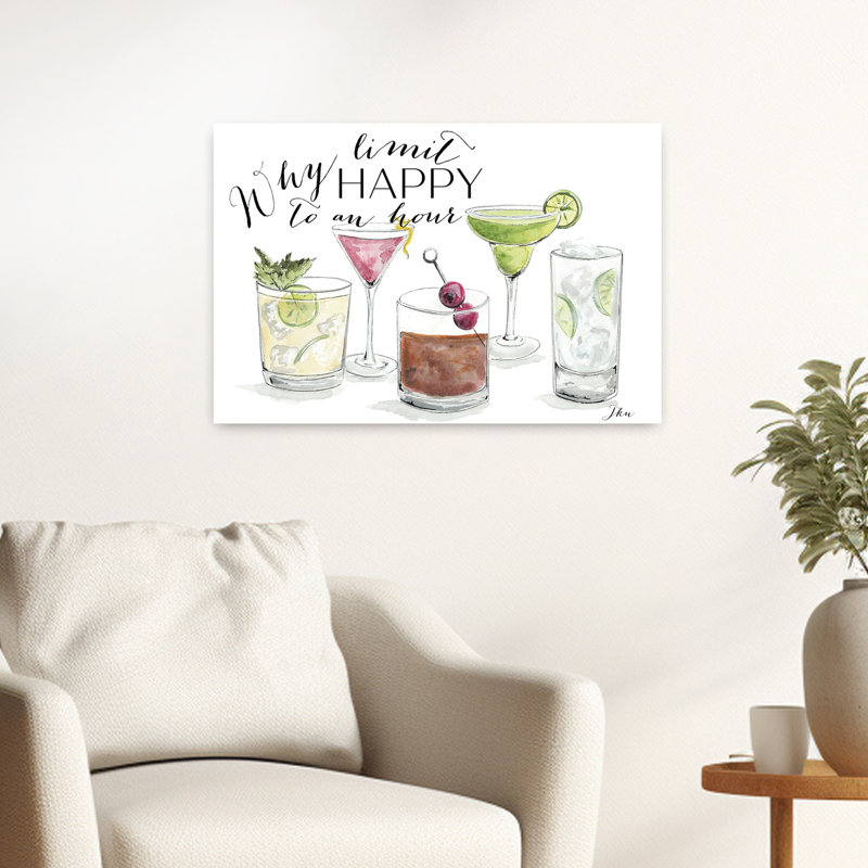 Cocktail Time, art contemporain, H 24 po x l 16 po