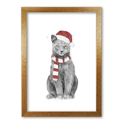 Christmas Cat 1 Piece Wall Art