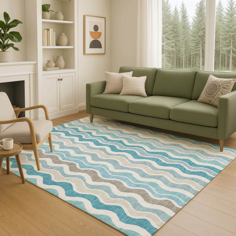 Tapis intérieur / extérieur lavable à la machine Skiljo ACN2342, Rectangle 2 pi 6 po x 3 pi 10 po