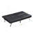 WOOD FRAME, STAINLESS LEG, FUTON, SOFA BED BLACK PVC