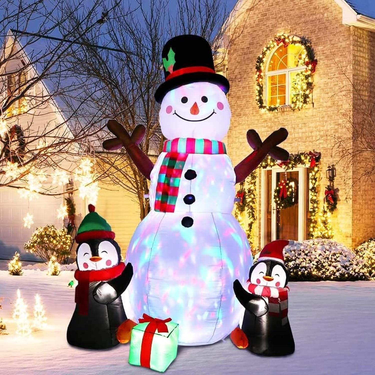 Canard De Noël Gonflable 42 Pouces Morris Costumes Décoration Extérieur