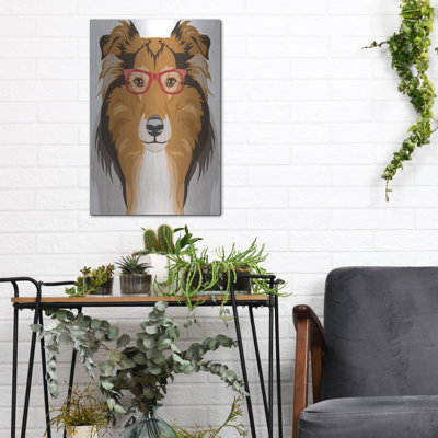 " Rough Collie Wearing Hipster Glasses " by Furbaby Affiliates