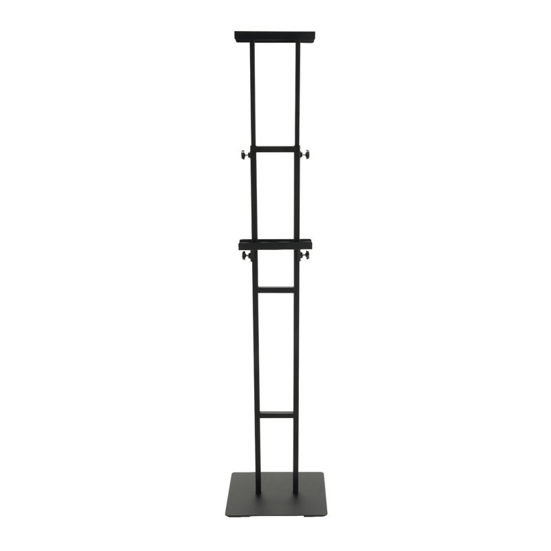 Support pour affiche robuste à double face, support de panneau de plancher à hauteur ajustable avec base absorbant les chocs pour les foires commerciales et les présentoirs de vente au détail