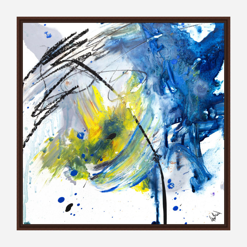 Fushite - Artist Enhanced Canvas Print, 12" H x 12" W x 1.75" D, Brown Framed Canvas