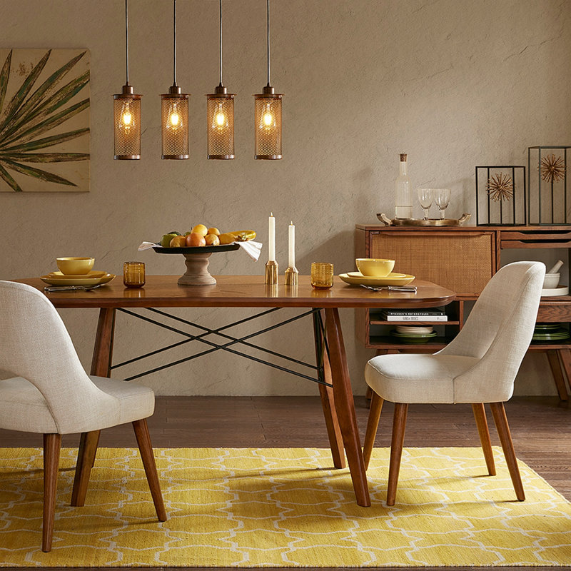 Chaise de salle à manger (ensemble de 2), Crème, crème