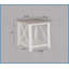 Ensemble de tables basses de salon 3 pièces White Brown Tables de bout carrées, assemblage facile